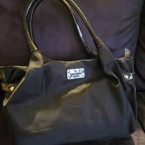 Kate Spade Stevie - black nylon hobo purse